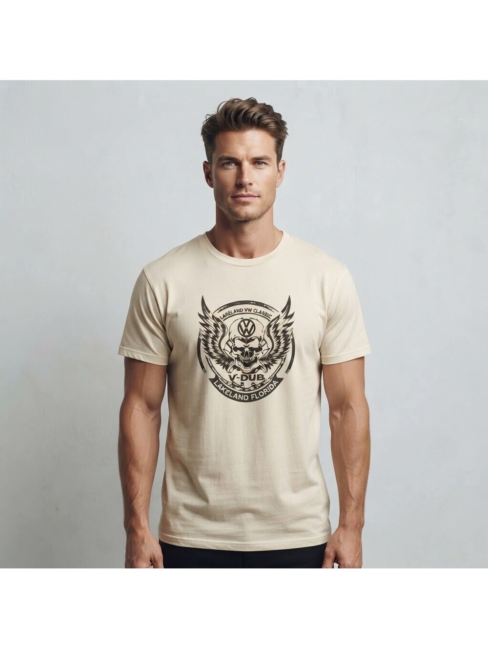 LAKELAND VW CLASSIC White T-Shirt Mens Size Large Cotton
